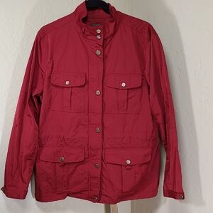 Lauren Ralph Lauren Vintage Red Utility Field Jacket Coat Women’s XL